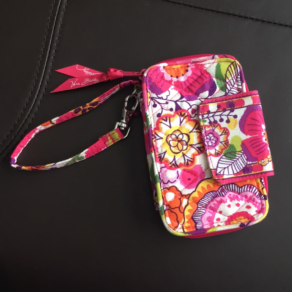 Pink Floral Vera Bradley Wristlet